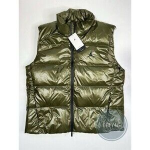 Nike Air Jordan Flight Shine Down Fill Therma Fit  Vest Green FV7273-222 Size L